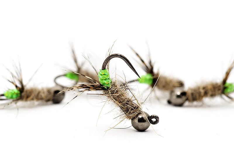 Troutline Tactical Green Peeping Caddis Jig Nymph BL